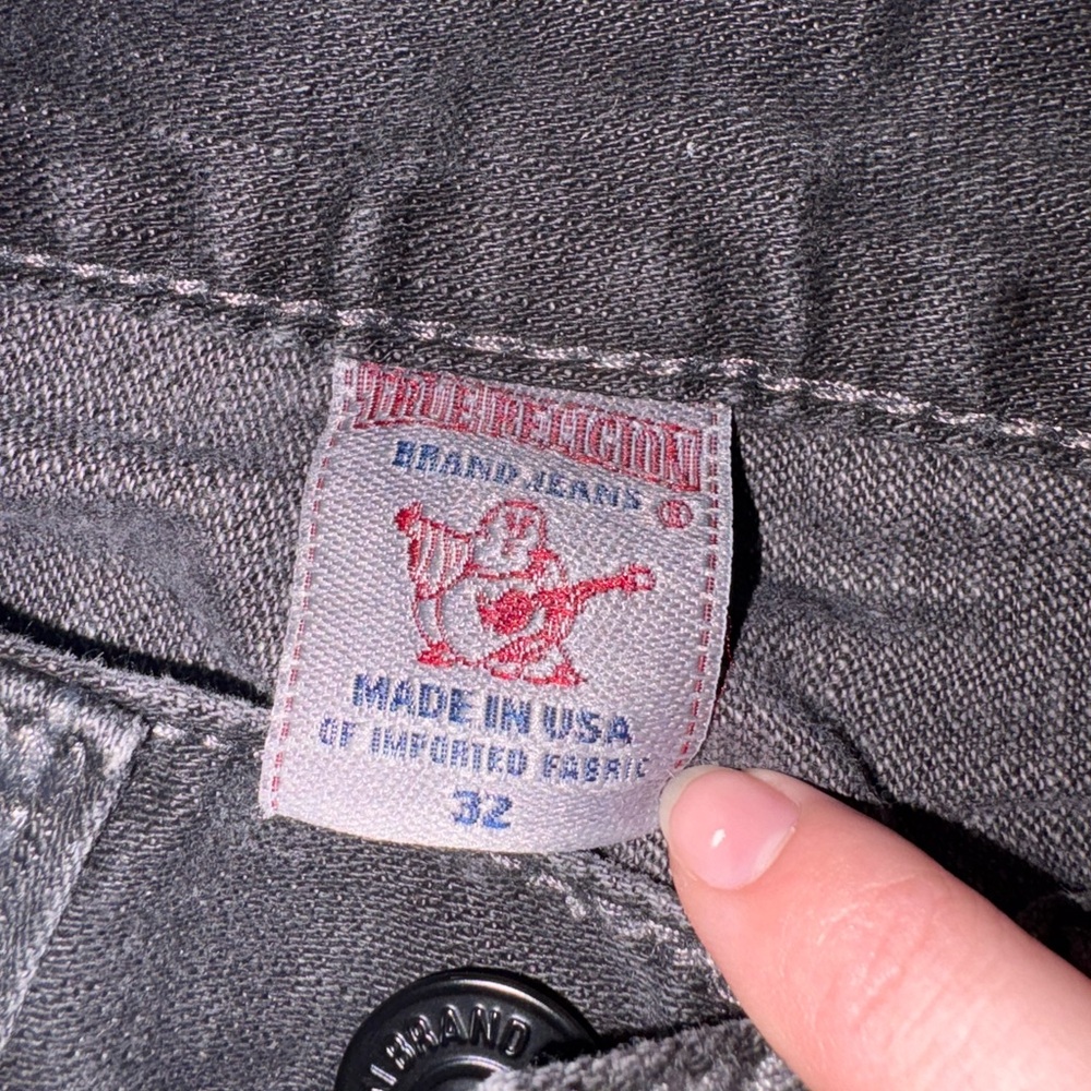 True Religion Charcoal Men's Relaxed Jeans